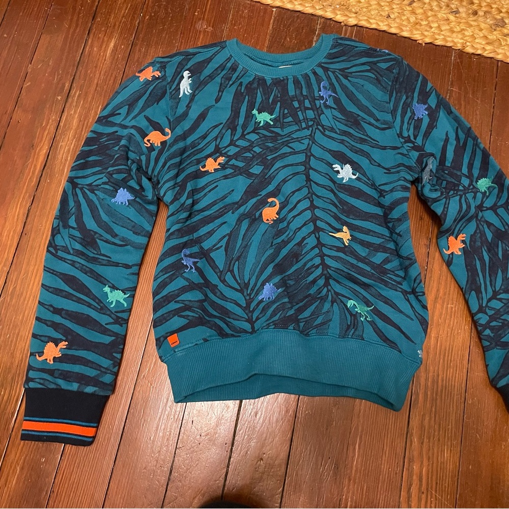 Catimini Teal Dinosaur Sweater